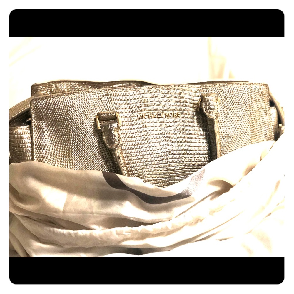 Michael Kors gold Selma purse